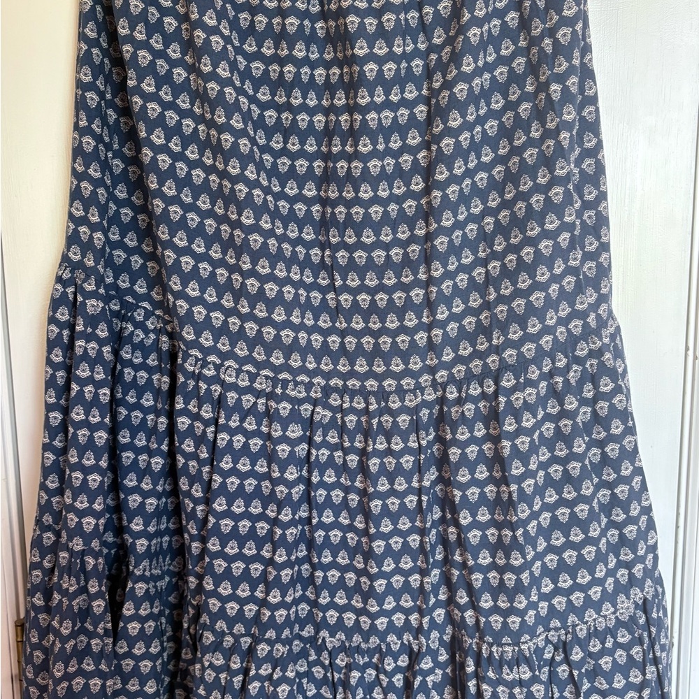Sonoma Navy and White Patterned Maxi Skirt